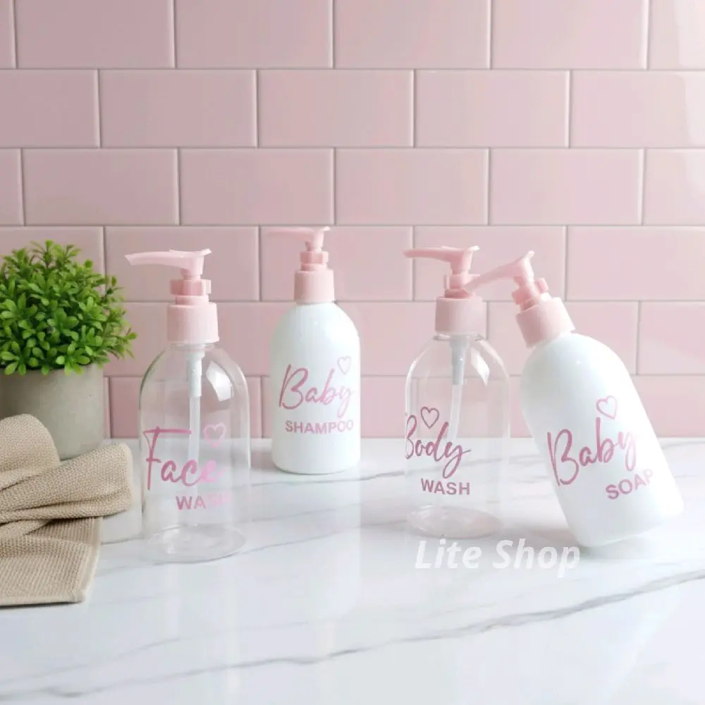Botol Sabun cair Aesthetic 250ml PINK LOVE OVAL Harga Satuan