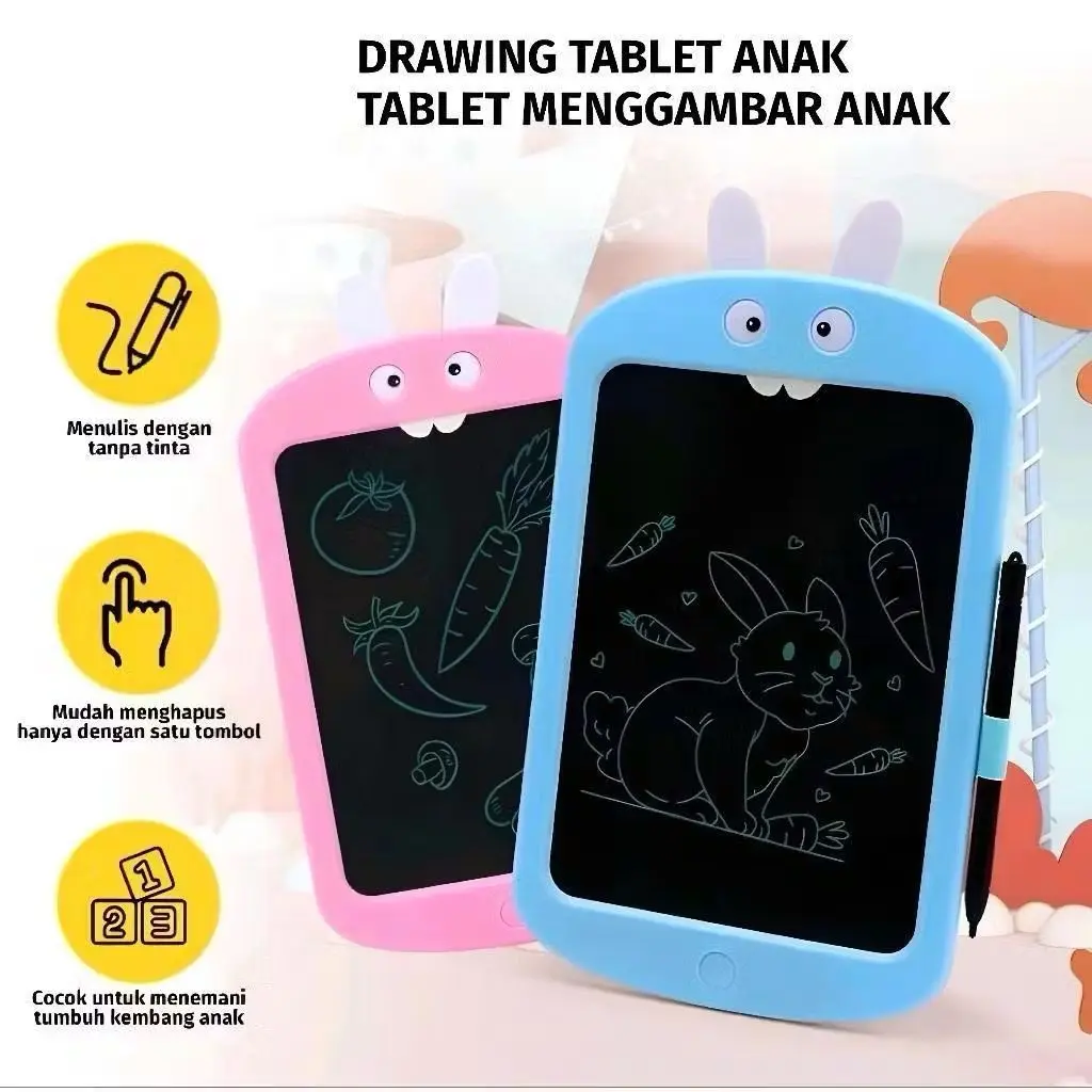 Papan Tulis Anak LCD Writing Color Board 8.5" Papan Tulis Tablet Anak / Mainan Edukasi Anak