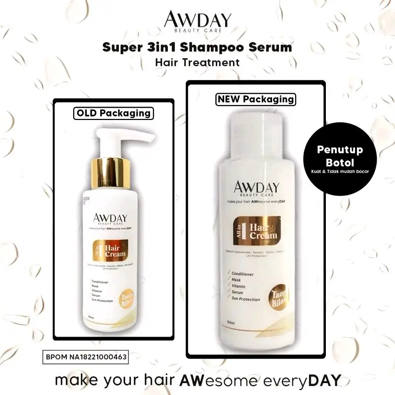 CONDITIONER / HAIRCREAM AWDAY ALL IN ONE TANPA BILAS Menutrisi Rambut