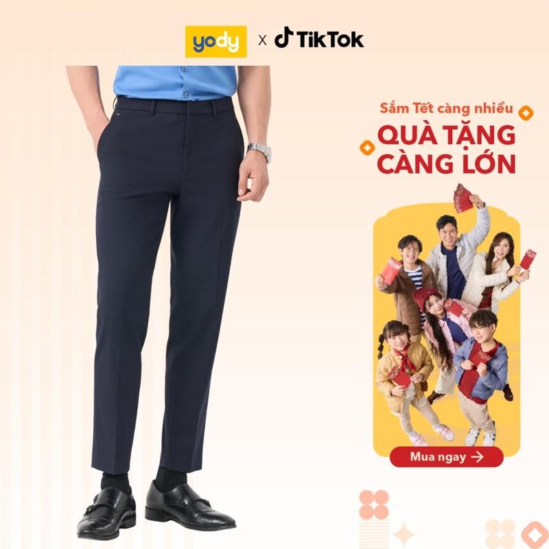  YODY Quần Âu Nam Cạp Chun Ốp QAM7027 