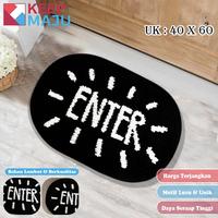 Gambar Keset Pintu Wol Kamar Mandi Rumah Multifungsi Pola Lucu Anti-Selip 40*60CM - TIGA ORANG dari Keepmaju karpet official Kota Tangerang 1 Tokopedia