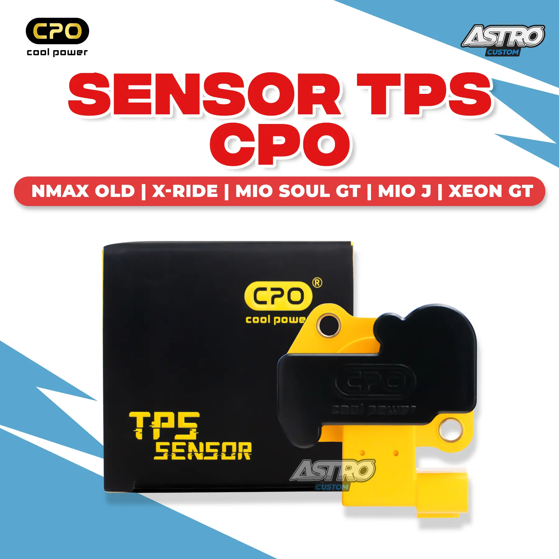 CPO Sensor TPS Nmax 155 OLD X Ride Xeon GT Soul GT Mio J Vixion MX King Xabre R15 V2 TPS Sensor Racing Cool Power