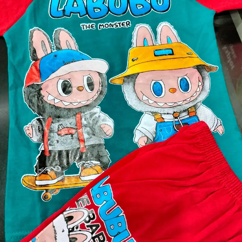 setelan baju cowok anak labubu 3-8 tahun Motif Fashion 4