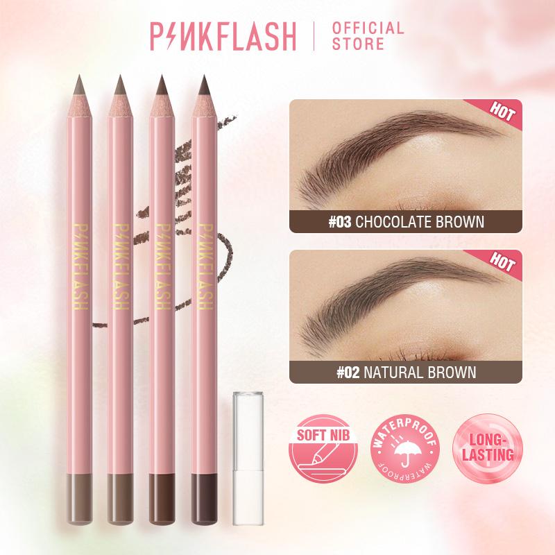PINKFLASH OhMyEmoji Chống Thấm Nước Mồ Hôi Lâu Dài Dễ Trang Điểm Bút Chì Kẻ Lông Mày Ngòi Mềm Bền