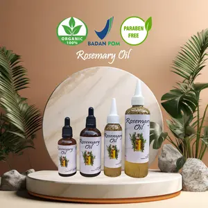 Rosemary Hair Oil Infused 5 in 1 Herb Oil 100% Organic - Perawatan Rambut Serta Mengurangi Kerontokan Rambut