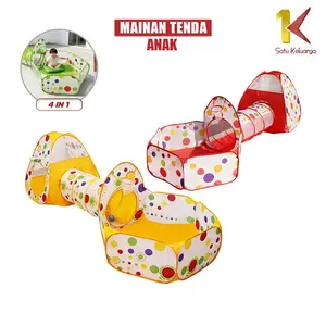 [COD] SK M6 Mainan Tenda Anak Terowongan 4 Fungsi Kolam Ring Basket Mainan Keranjang Mandi Bola Anak Beraneka warna