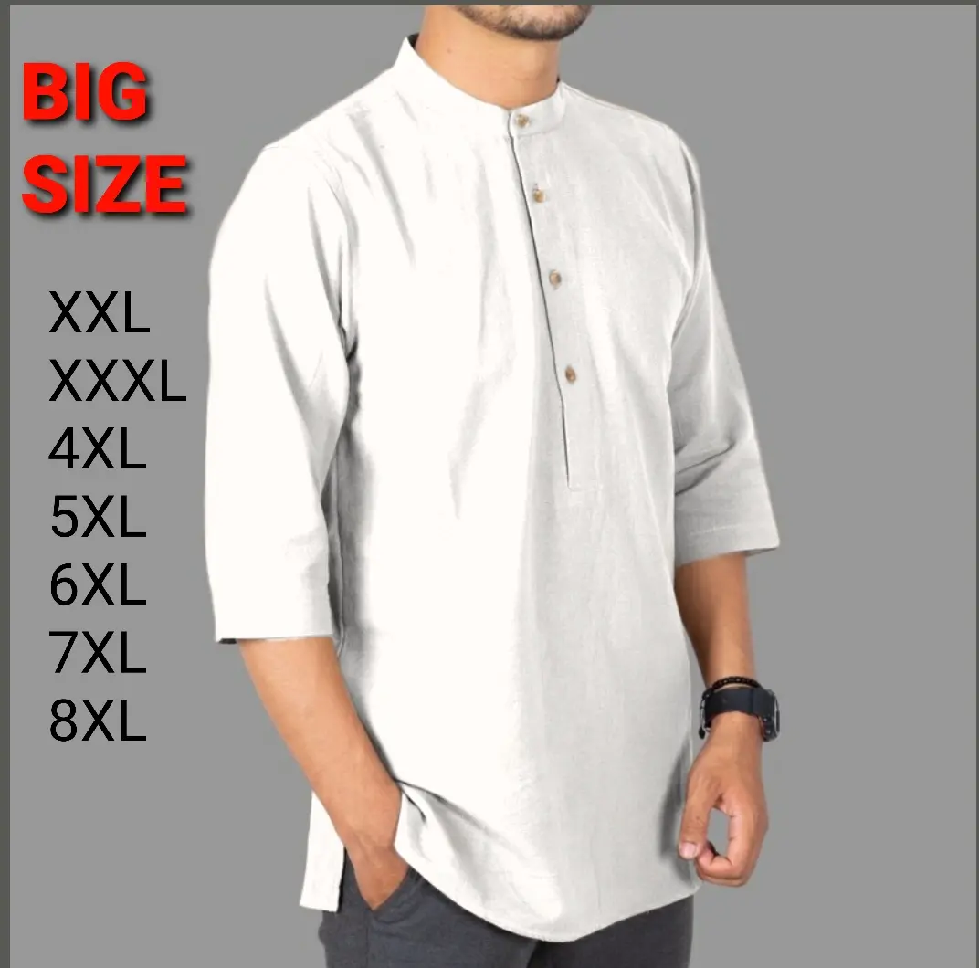 BAJU KOKO PRIA DEWASA UKURAN BIG SIZE S M L -10XL Katun Muslim