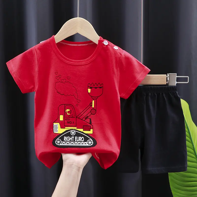 SETELAN LENGAN PENDEK BAYI MOTIF LUCU BAHAN KATUN 4 BULAN - 4 TAHUN Parsel Perempuan 3