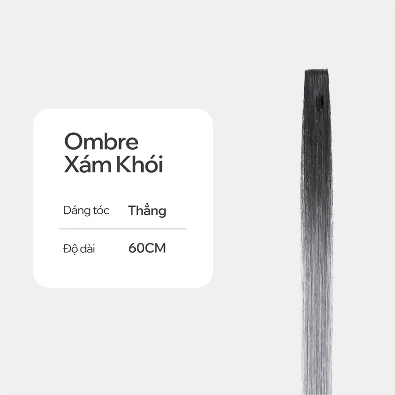 (1 Sợi) Tóc Giả Kẹp Highlight CAPELLI Thẳng Ombre 60cm 4