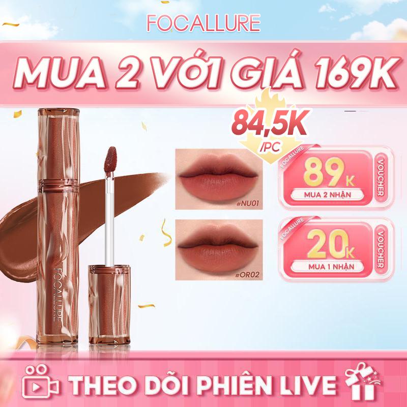 FOCALLURE Pro-blur Airy Velvety Son Kem Nhung Hỗ Trợ Dưỡng Ẩm Cho Môi Mềm Mướt