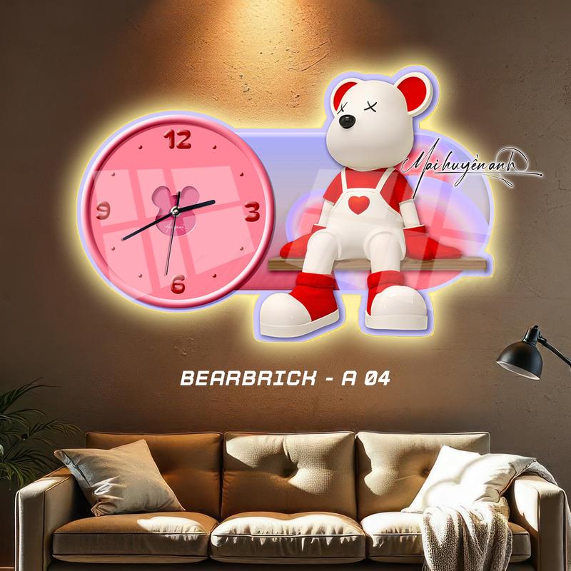 Đồng hồ - GẤU BEARBRICK - Trang trí decor phòng, đồng hồ trang trí nhà cửa, quà tặng, đồng hồ treo tường. 9