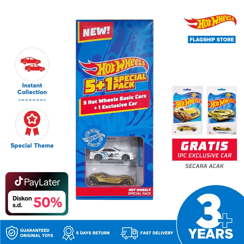 [KOHCUN APPROVED] Hot Wheels 5+1 Pack Special Edition - Mainan Mobil Balap 0