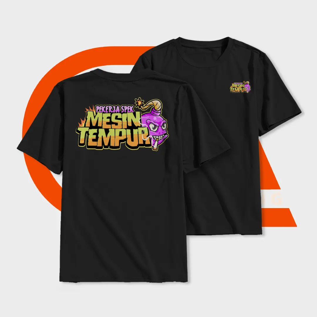 Kaos T'shirt Pekerja Mesin Tempur Distro Combed Unisex Katun Nyaman Pendek Pria