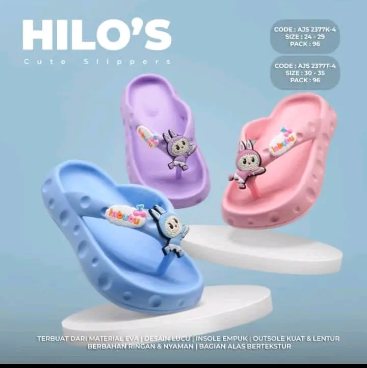 SANDAL HILOS 2377/Sandal Anak Labubu Perempuan Model Hilos 2377 - Fashion/SANDAL ANAK PEREMPUAN/SANDAL JAPIT ANAK PEREMPUAN 0