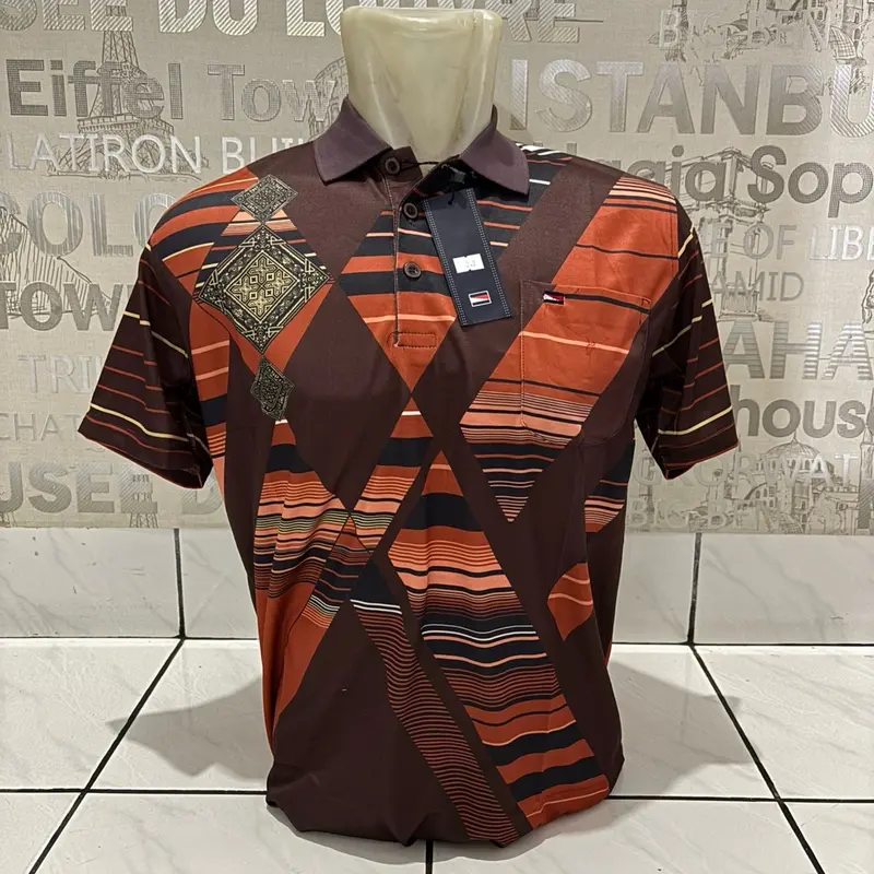 Kaos Kerah Import Premium Merek Miller Neurman Terbaru Kualitas Terjamin Dingin Corak Mirip Crocod**e 1