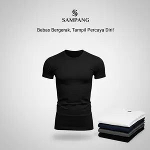 SAMPANG Kaos Pria Polos Slim Fit | Bahan Cotton Adem | Nyaman Dipakai Harian