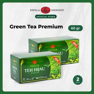 Kepala Djenggot Green Tea Premium 50 gr x 2 pcs - Teh Hijau Celup