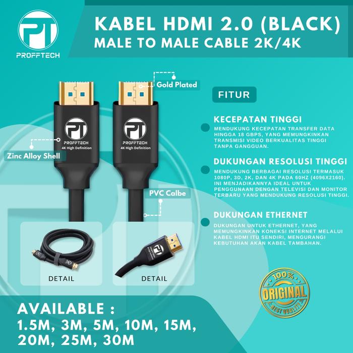 Jual Kabel Hdmi 10 M Versi 2.0 high speed With Ethernet Support 4K 2K ...