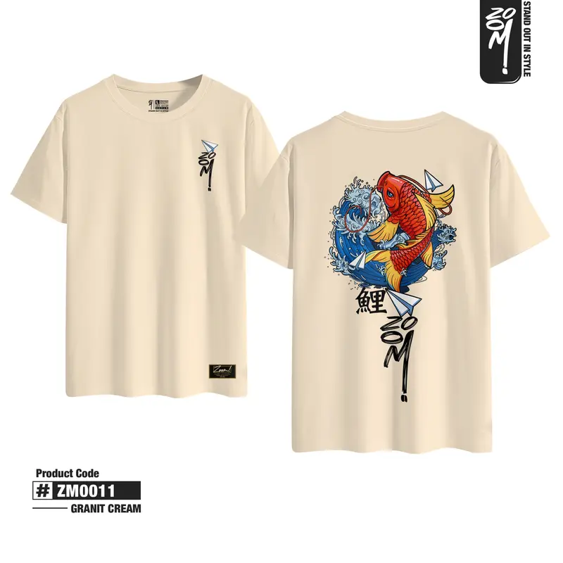 Kaos Distro Outfit By ZOOM Kualitas Premium Atasan Baju Pria Nyaman ZM0011 Combed Digital 2