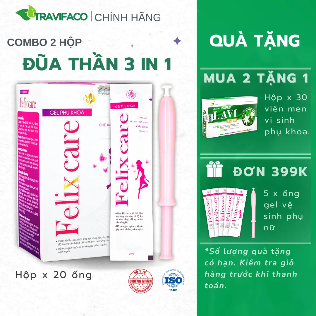 [2 TẶNG 1] Đũa Thần Dung Dịch Vệ Sinh Phụ Nữ Hộp 20 Ống