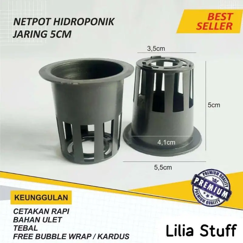 Netpot Jaring Hitam 5cm - Termurah Berkualitas
