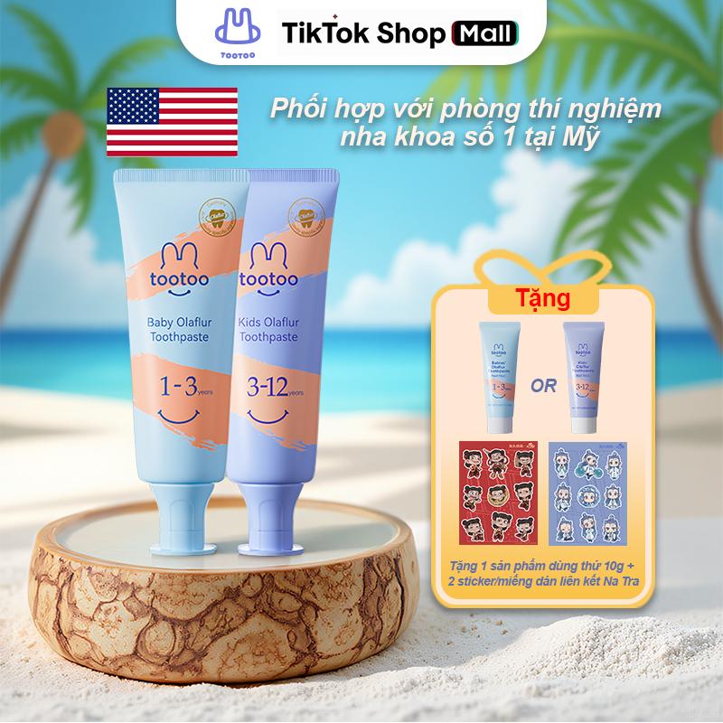 Kem đánh răng trẻ em olaflur 1-3-12 tuổi kem đánh răng trẻ em chứa florua giúp ngăn ngừa sâu răng Cho Bé tootoo