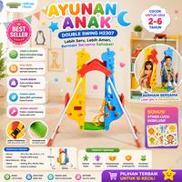 Gambar Molion Ayunan Anak Double Swing H2307 - Mainan Edukatif Outdoor untuk 2 Anak, Bahan Plastik & Besi Kuat, Cocok untuk Halaman Rumah & Taman Bermain - H2307 dari toysbar_NEW Kota Surabaya 1 Tokopedia