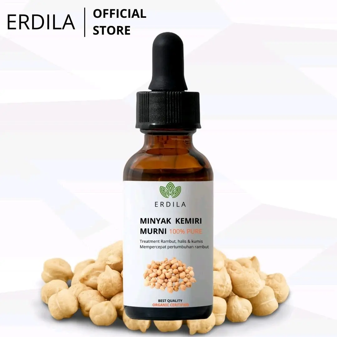 Minyak Kemiri Murni 100% PURE organic serum penumbuh rambut Haircare Melebatkan Menumbuhkan