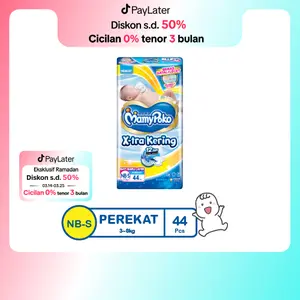 MamyPoko X-tra Kering - NB-S 44 - Popok Perekat Newborn Bayi Baru Lahir