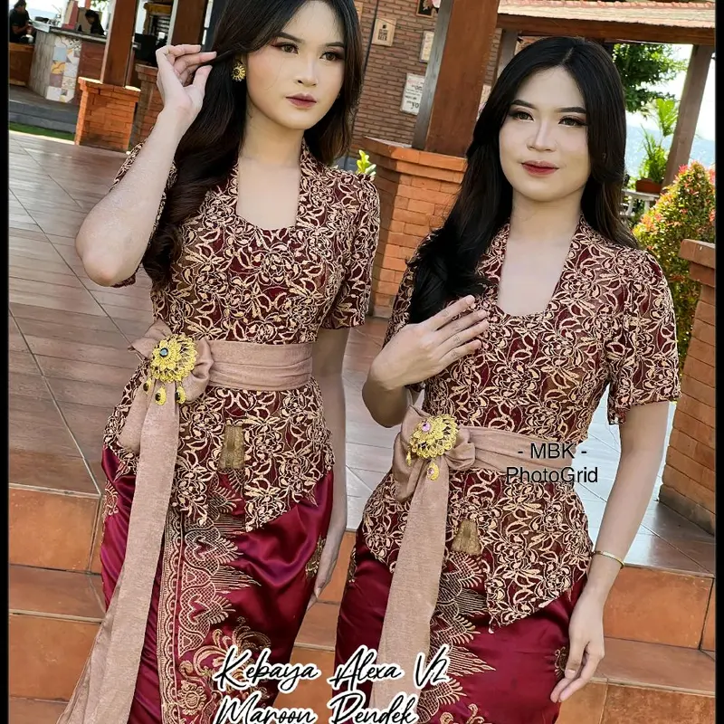 KEBAYA BROKAT ALEXA PANJANG DAN PENDEK 2