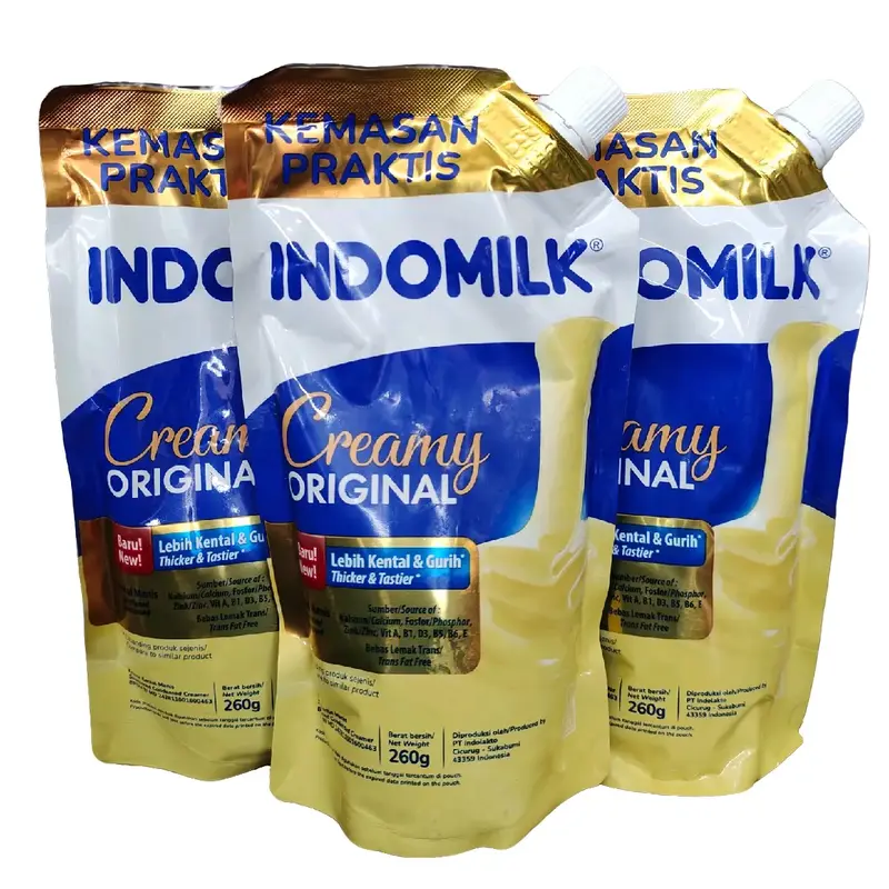 Dapat 3 pcs Indomilk susu kental manis 260gr creamy original Food Flag 0
