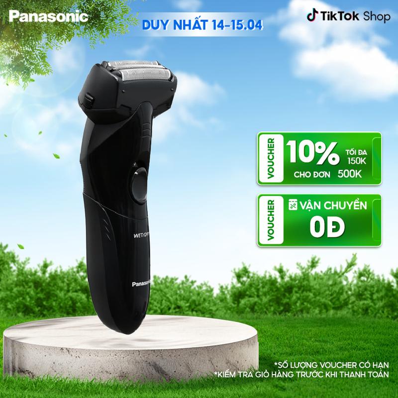 Máy cạo râu 3 lưỡi Panasonic ES-SL10-K401 - Lưỡi cắt hình cung an toàn cho da - Thiết kế hiện đại - Pin AA - Dễ dàng vệ sinh - Bảo hành chính hãng 12 tháng