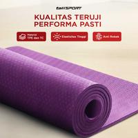 Gambar TaffSPORT Karpet Pilates Yoga Mat Anti Slip TPE 183 x 61 CM Purple dari Taffware Official Store Kota Administrasi Jakarta Barat 5 Tokopedia