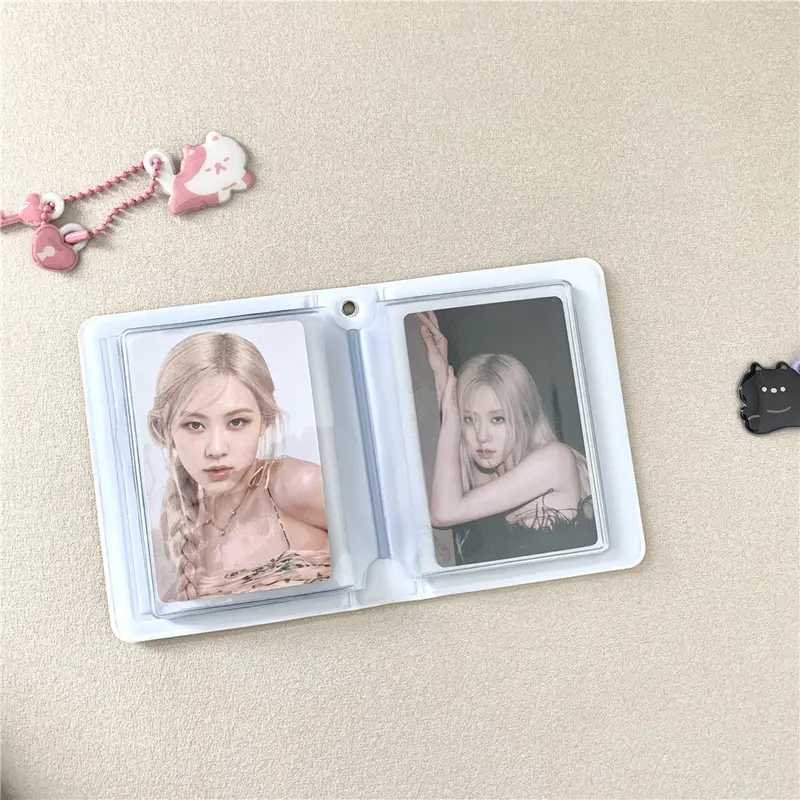 Album Ảnh Mini, 36 Bìa Góc, Kích Thước Nhỏ, Thiết Kế Trái Tim Và Rỗng, Chất Liệu PVC, Màu Tím, Đựng Thẻ Ảnh Kpop, Đóng Gáy Thẻ Ảnh Decor Da Decor Da 2