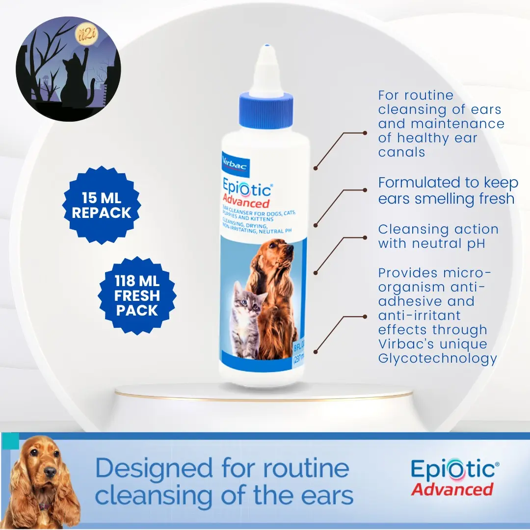 Petscare EPIOTIC ADVANCED EAR CLEANSER Cairan Pembersih Kuping Anjing dan Kucing