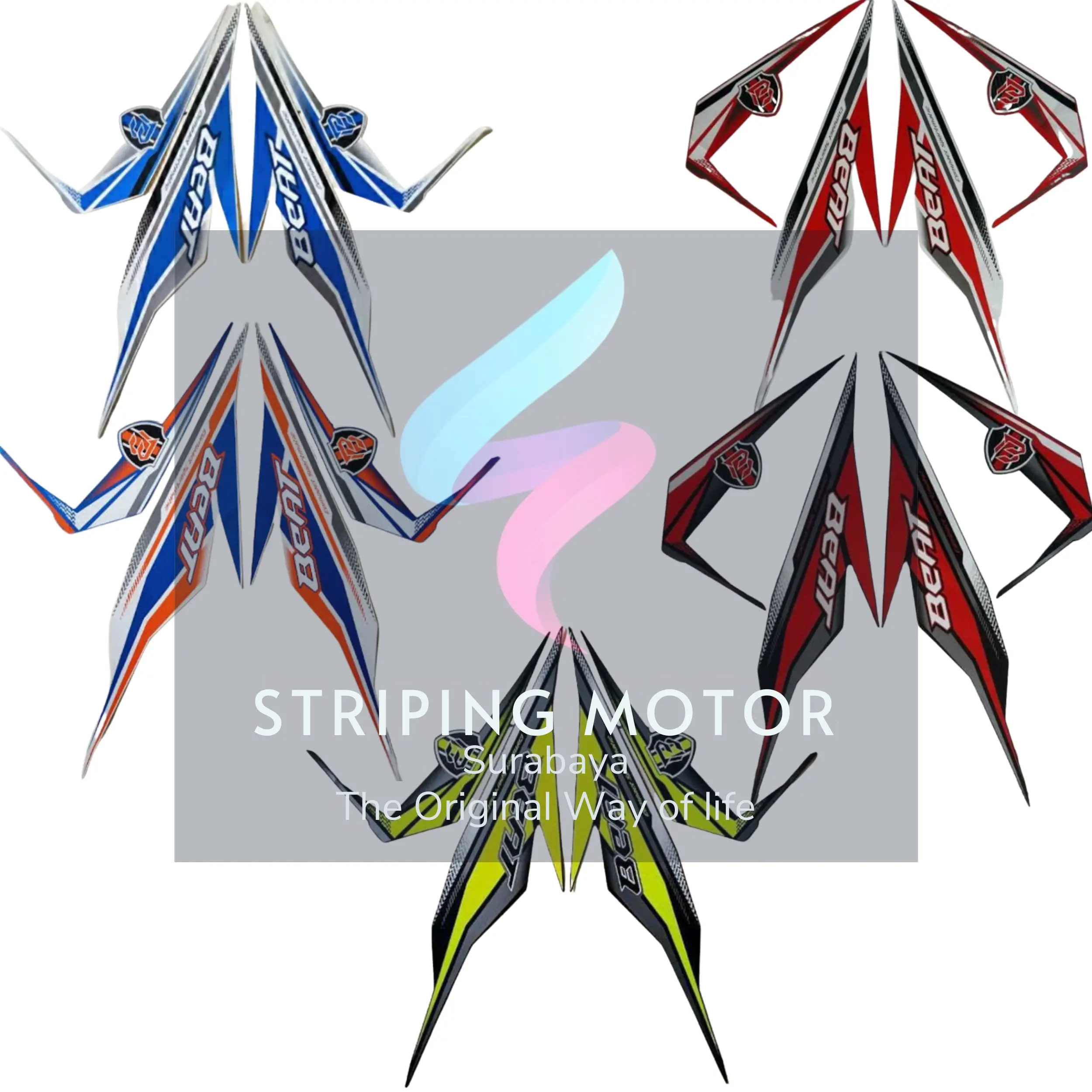 striping original motor Honda Beat FI Beat ESP Tahun 2019 Aksesoris Motorcycle