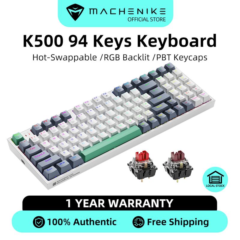 Machenike K500 Mechanical Keyboard RGB Backlit Hot-Swappable - TikTok ...