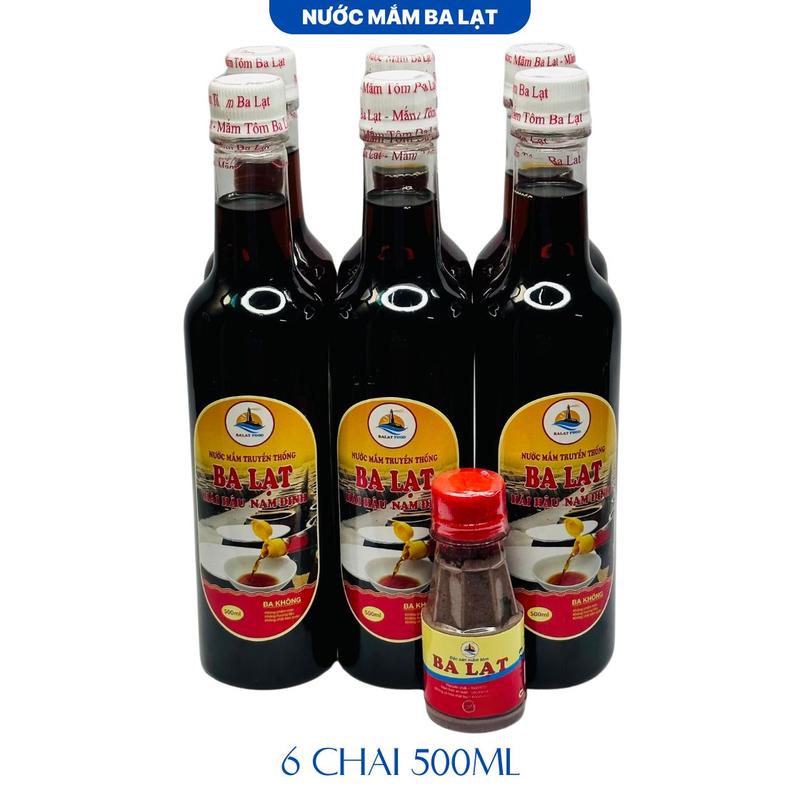 [Affiliate] 6 Chai Nước Mắm Ngon  Truyền Thống Ba Lạt, Chai Nhựa 500ml, 30 Độ Đạm, Nước Sốt Gia Vị Tương, Tặng 1 Chai Mắm Tôm 120ml