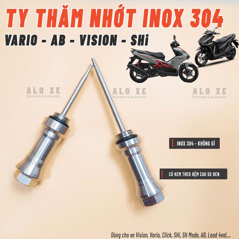 Ty thăm nhớt Inox 304 cho các dòng xe tay ga Vario Click AB Vision Scoopy SHi VN Lead 4VAL PCX 160 SH Mode - Phụ kiện Phụ Tùng