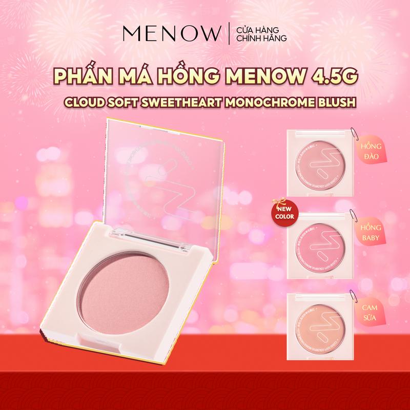 Phấn má hồng trang điểm MENOW Cloud Soft Sweetheart Monochrome Blush 4.5gr