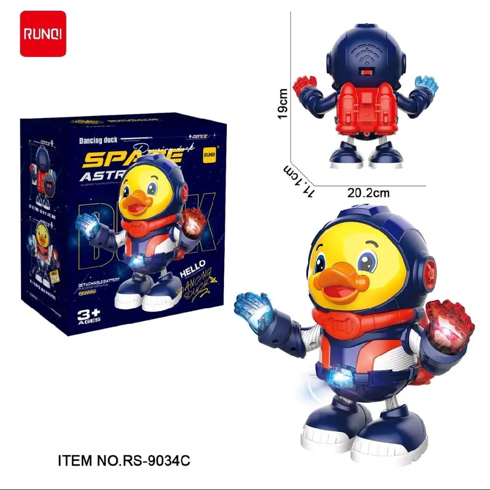 Mainan Robot Dancing Space Duck Bebek Joget dengan Musik & Lampu Bebek Astronot