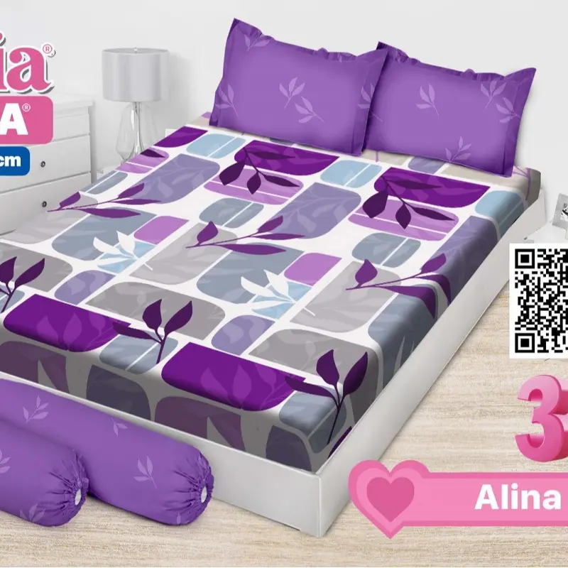 Sprei Bonita Emilia 180X200 Bantal 4 King Size No. 1 mix motif modern 1