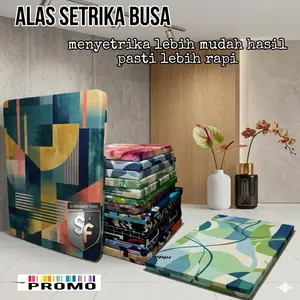 Alas Setrika Busa Tebal 5cm & 3cm Portabel Dengan Sarung Resleting Motif Bolak-Balik untuk Pakaian Rapi dan Awet