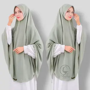 Kerudung bergo jumbo pad ukuran 5XL XXXL & XL bahan crinkle airflow premium Syari