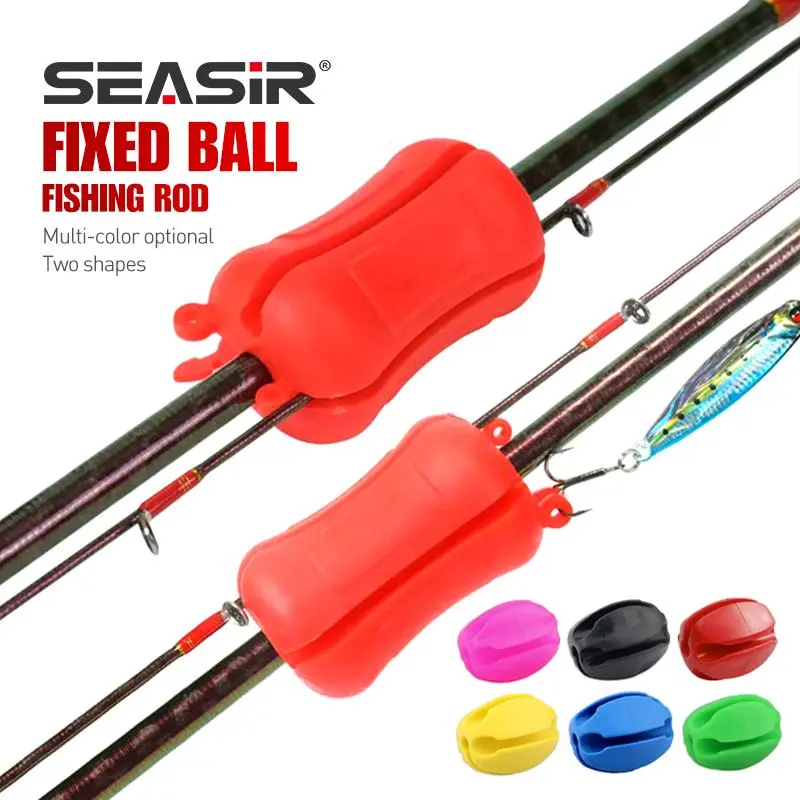 SEASIR-Bóng Cố Định Cho Cần Câu, Bảo Vệ Bóng Silicon, Giá Đỡ Chống Va Chạm, Dụng Cụ Rút Cần Câu, Nút Chặn, Phụ Kiện Câu Cá 0