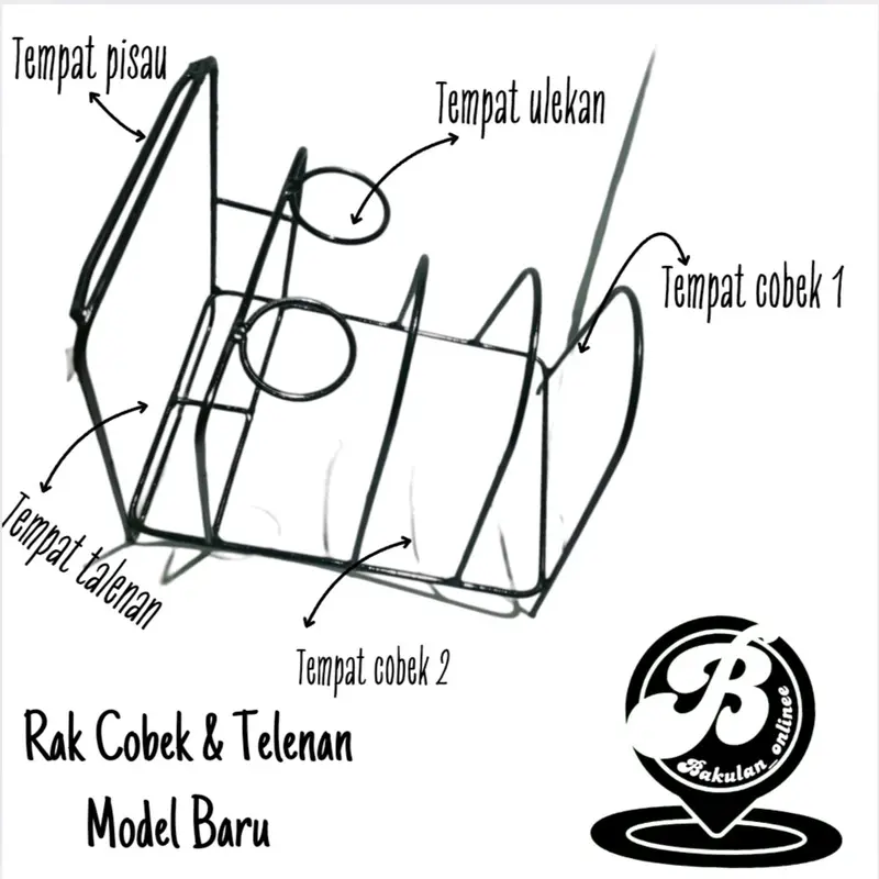 Tatakan cobek/rak cobek tempat cobek ulekan pisau Dapur Peralatan Besi Kitchenware Multifungsi Talenan 6