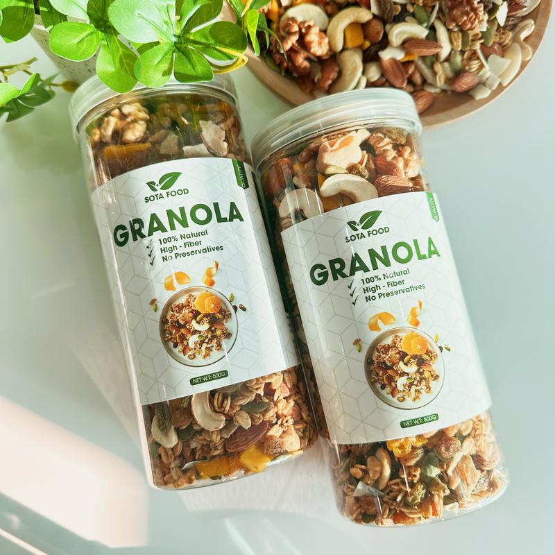 Granola ngũ cốc ăn kiêng, ăn vặt, eat clean - 30% yến mạch Food Hạt Ngũ