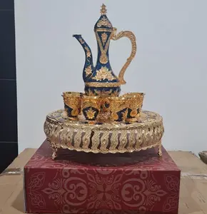 New Teko Arab Aladin Warna Emas Ornament/Set Gelas Anggur Kendi