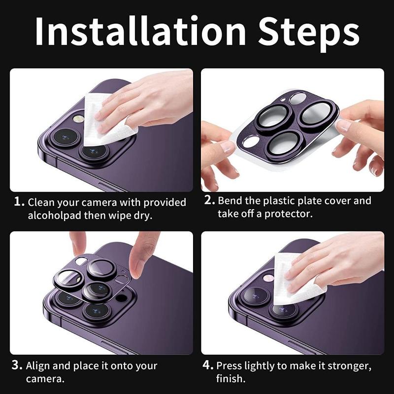 Metal Ring Camera Protector for IPhone 14 15 Pro Max 13 12 11 Pro Max Mini 14 15 Plus Lens Cover Protection Accessories 3