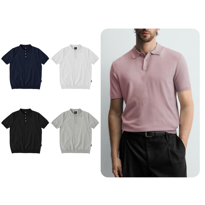 Áo polo len cộc tay Avenue Jack Lane Áo polo len nam nữ unisex